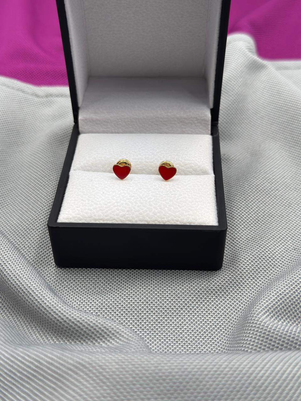 Topo Oro Amarillo Corazon Rojo
