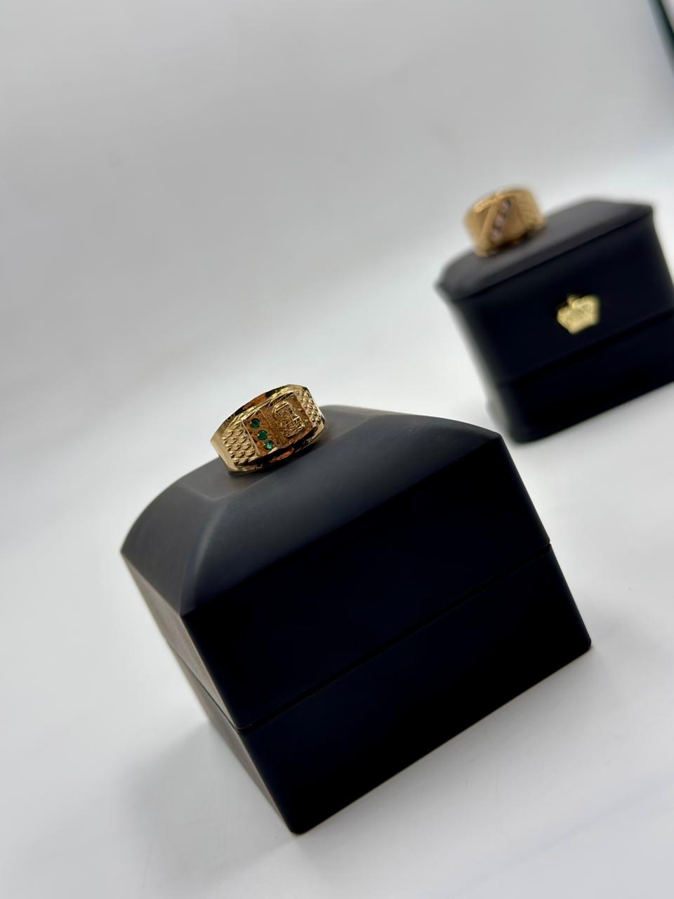 Anillo Precolombino Circones Verdes