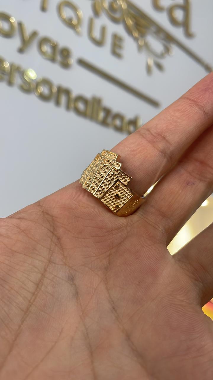 Anillo Cartas Oro Amarillo