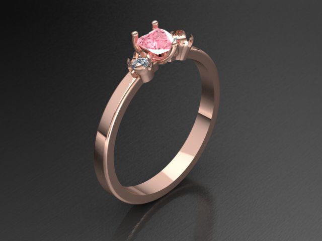 Anillo Centro Corazon Circón