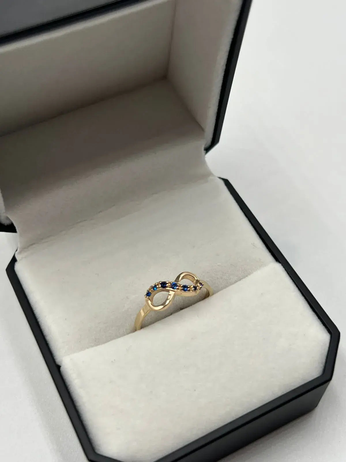 Anillo Dama Infinito Circones Azules