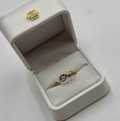 Anillo Dama Infinito Circones Azules