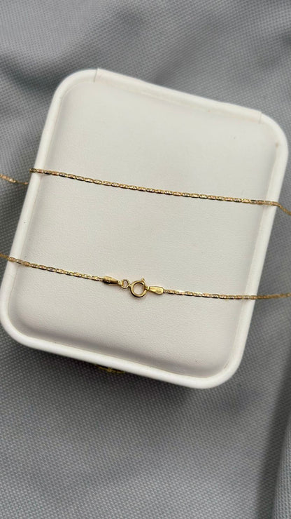 Cadena Espejo Diamantada Tres Oros