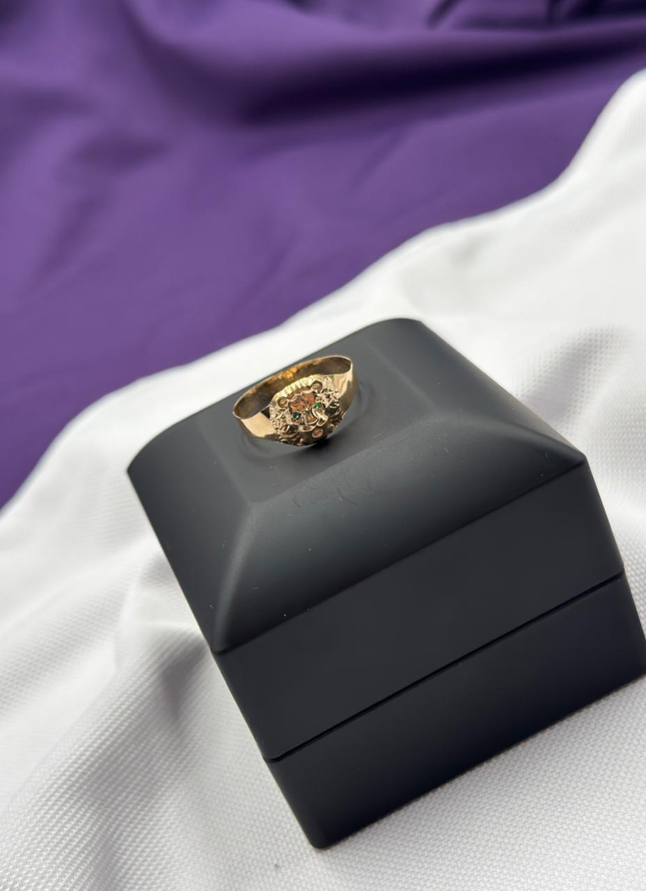 Anillo Leon Ojos Circones Verdes