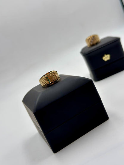 Anillo Precolombino Circones Verdes