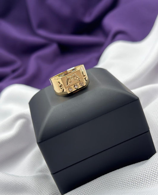 Anillo Tipo Sello Pistolas Circones Blancos