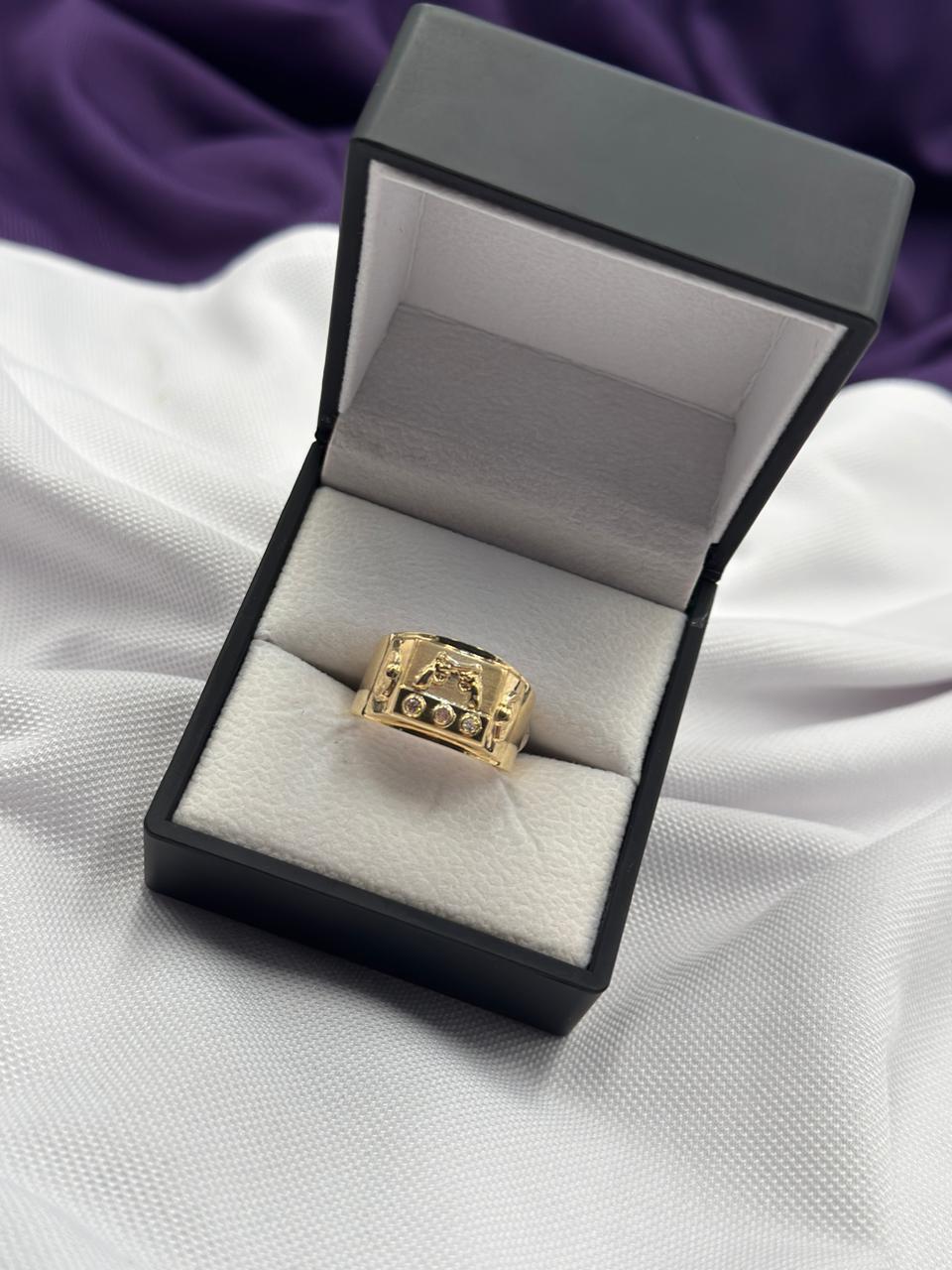 Anillo Tipo Sello Pistolas Circones Blancos