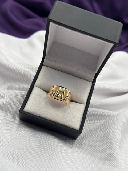 Anillo Tipo Sello Pistolas Circones Blancos