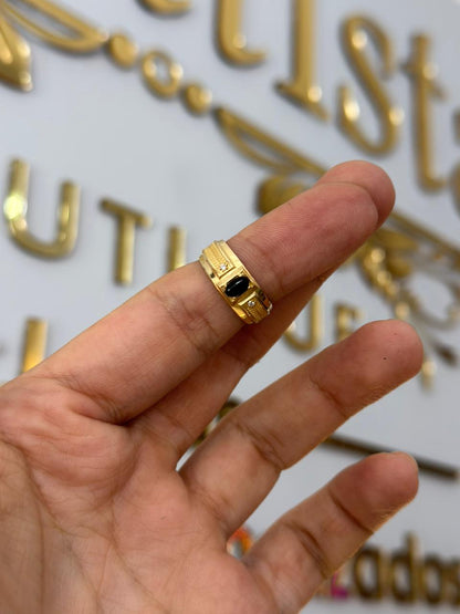 Anillo Tipo Sello Piedra Onix
