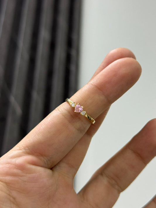 Anillo Centro Corazon Circón