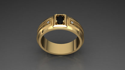 Anillo Tipo Sello Piedra Onix