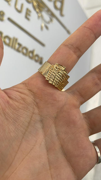 Anillo Cartas Oro Amarillo