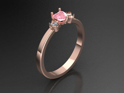 Anillo Centro Corazon Circón