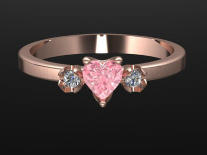 Anillo Centro Corazon Circón